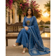 Latest Peacock bandhani print Designer suit set Blue