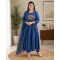 Latest Peacock bandhani print Designer suit set Blue
