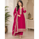 Femy Trend Silk Blend Fabric Embroidered Kurta Set in this attractive Magenta Color