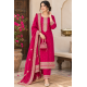Femy Trend Silk Blend Fabric Embroidered Kurta Set in this attractive Magenta Color