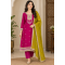 Rich look of vichitra fabric with heavy quality with premium finish color Magenta