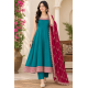 Femy Trend stylish Women Anarkali Kurta Set with Dupatta designed for elegance and comfort Teal