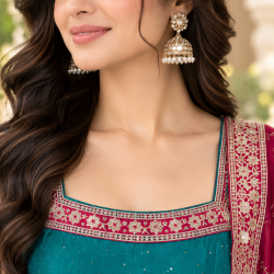 Femy Trend stylish Women Anarkali Kurta Set with Dupatta designed for elegance and comfort Teal