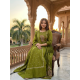 Latest Peacock bandhani print Designer suit set Green
