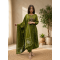 Latest Peacock bandhani print Designer suit set Green