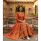 Beautiful New Anarkali dress/gown with pant & Beautiful Dupatta for festive  occasion Orange