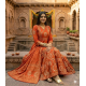Beautiful New Anarkali dress/gown with pant & Beautiful Dupatta for festive  occasion Orange