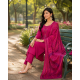 Festive/party wear Kurta & Trouser With Dupatta for Women Pink