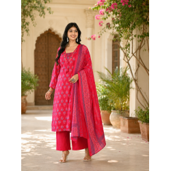 Beautiful party/festive wear kurta set with dupatta Pink