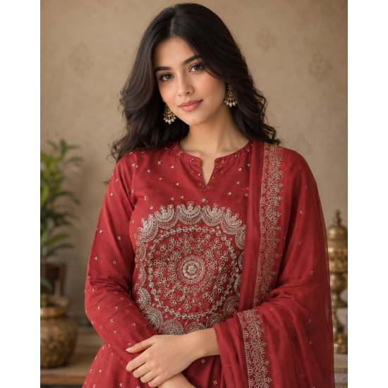 Elevate your ethnic wardrobe with this elegant special suit set pink