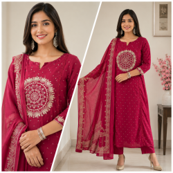 Elevate your ethnic wardrobe with this elegant special suit set pink