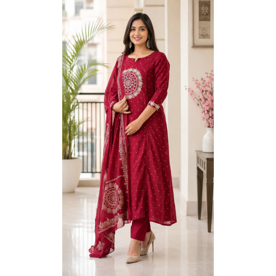 Elevate your ethnic wardrobe with this elegant special suit set pink