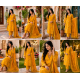 Enjoy Your Festival & wedding with Our Beautiful 3pc suit set with chiffon dupatta with beautiful design Yellow