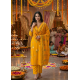 Enjoy Your Festival & wedding with Our Beautiful 3pc suit set with chiffon dupatta with beautiful design Yellow