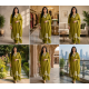 DESIGNER SUIT SET WITH EMBROIDERY WORK AND KODI LATKAN OLIVE GREEN