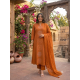 Abstract cotton 3 Piece set for work & casual wear floral on kurta & slit with highlights and beautiful placed dupatta Rust