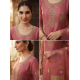 Glass chiffon trending fabric With glossy finish Pink