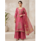 Glass chiffon trending fabric With glossy finish Pink