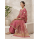 Glass chiffon trending fabric With glossy finish Pink