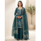Heavy beads work Roman silk With glossy finish  & premium look color Teal