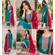 Femy Trend ethnic collection with this elegant Women Embroidered Kurta Pant with Dupatta Set Green Color