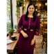 New Launch khadi cotton fabric straight kurta with pant set for work/casual wear Violet