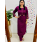 New Launch khadi cotton fabric straight kurta with pant set for work/casual wear Violet