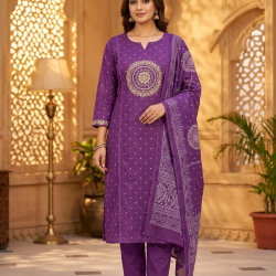 Elevate your ethnic wardrobe with this elegant special suit set Violet