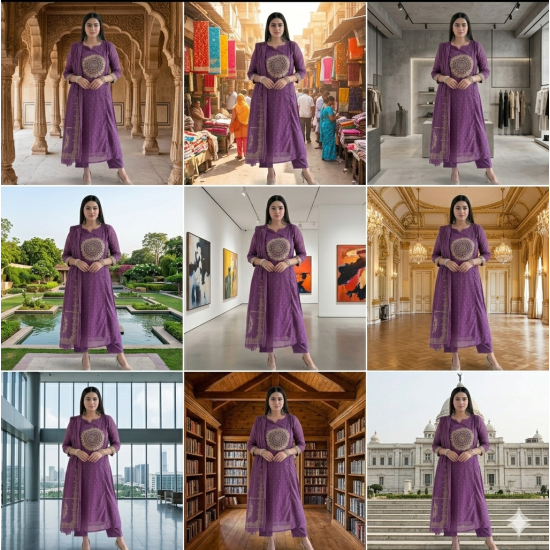 Elevate your ethnic wardrobe with this elegant special suit set Violet