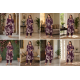 Kurta with V neck and beautifully design on neck in rayon silk fabric Violet