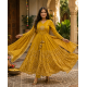 Beautiful New Anarkali dress/gown with pant & Beautiful Dupatta for festive occasion Yellow
