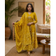 Beautiful New Anarkali dress/gown with pant & Beautiful Dupatta for festive occasion Yellow