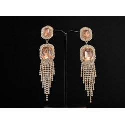 American Diamond(AD) Earrings Cubic Alloy Drops & Danglers - Pink
