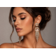 American Diamond(AD) Earrings Cubic Alloy Drops & Danglers - Pink
