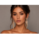 American Diamond(AD) Earrings Cubic Alloy Drops & Danglers - Pink
