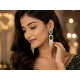 American Diamond(AD) Earrings Cubic Alloy Drops & Danglers - Green