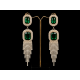 American Diamond(AD) Earrings Cubic Alloy Drops & Danglers - Green