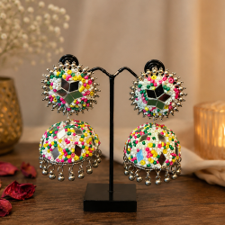 Colorful Jhumka Earrings Jhumki Earring- Multicolor