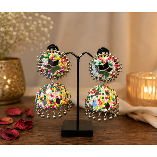 Colorful Jhumka Earrings Jhumki Earring- Multicolor