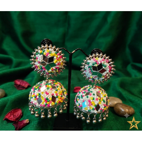 Colorful Jhumka Earrings Jhumki Earring- Multicolor