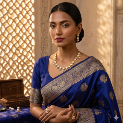 Traditional Kundan Bead Studded Polki Necklace Set