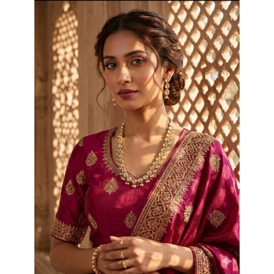 Traditional Kundan Bead Studded Polki Necklace Set