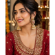 Kundan White Bead Jhumka Earrings | Heavy Party Wear Jewellery Beads Brass Jhumki Earring-Red