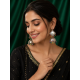 Oxidized Silver Mirror Work Jhumka Earrings with Beaded Danglers