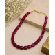 Jaipur Gemstone Necklace-Maroon