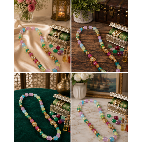 Jaipur Gemstone Necklace-Multicolor