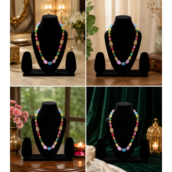 Jaipur Gemstone Necklace-Multicolor