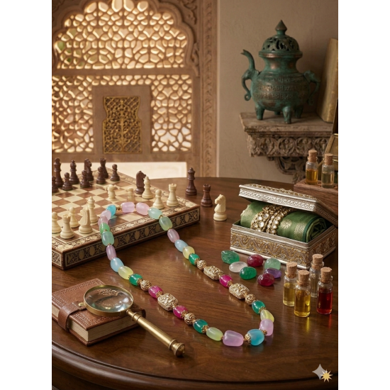 Jaipur Gemstone Necklace-Multicolor