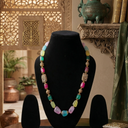 Jaipur Gemstone Necklace-Multicolor
