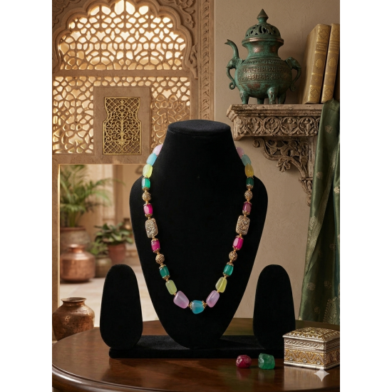 Jaipur Gemstone Necklace-Multicolor